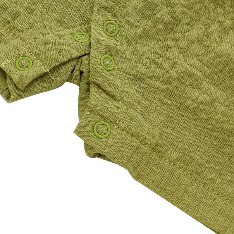 Nouveau Design 100% coton tricoté personnalisé confortable décontracté nouveau-né bébé boutons à manches courtes bébé vêtements barboteuse