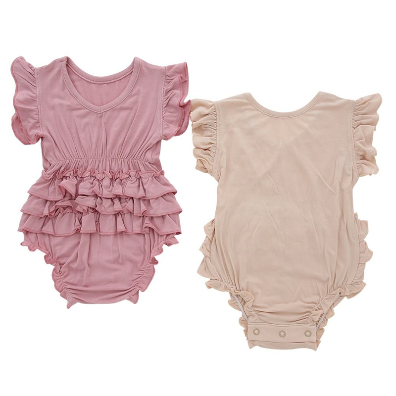 Barboteuse pour nouveau-né, 100% coton, confortable, de haute qualité, à volants, sans manches, vêtements pour nouveau-né, vente en gros, meilleure vente
