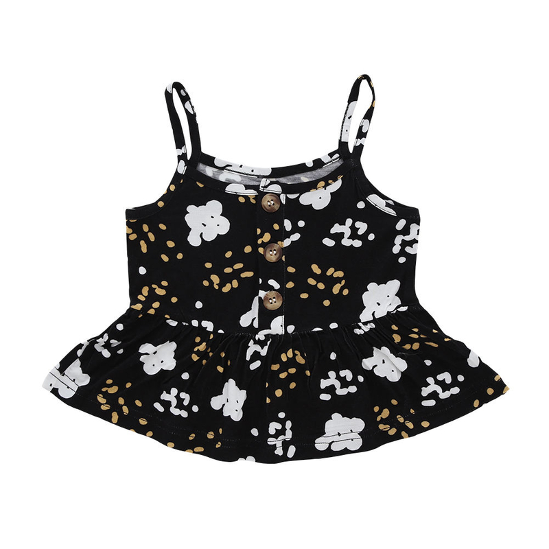 Robe d'été tricotée en bambou pour bébés filles, nouveau Style, sans manches, avec conception d'impression numérique OEM