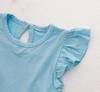 Robe 100% coton pour bébés filles, couleur personnalisée, beaux boutons, sans manches, à volants, barboteuse pour nouveau-né, meilleure vente
