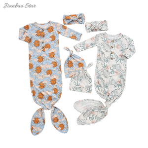 Ensembles de robe de nuit pour bébé, avec chapeau nouveau Design et bandeau Design mignon, sac de couchage pour enfants 3 pièces pour quatre saisons