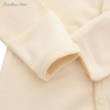 Pyjama à manches longues et poches pour nouveau-né, nouveau Design 100% coton, couleur unie, personnalisé, boutons, barboteuse pour bébé, vêtements pour bébé