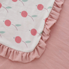 Couvertures à motif de cerise pour bébé en coton de bambou doux imprimé double face en gros personnalisé OEM accepté couverture de bébé de haute qualité
