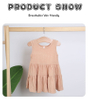 Robe d'été sans manches pour bébé fille, jupe à bretelles en coton et bambou de haute qualité, vêtements doux pour nourrissons, vente en gros