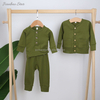Ensemble de pyjama 2 pièces pour bébés et enfants, haut à manches longues et pantalons d'hiver, vêtements unisexes