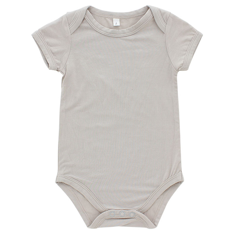 Barboteuse classique à manches courtes pour bébé, tissu en coton et bambou doux, vêtements écologiques pour bébé, vêtements de Style printemps et été
