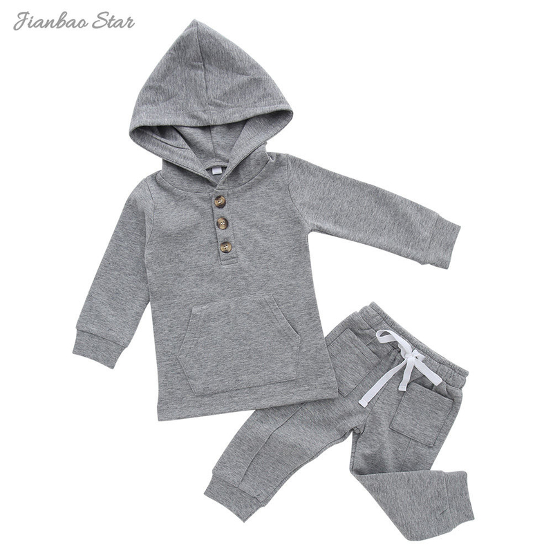 Vêtements d'hiver pour bébé, hauts à manches longues, avec capuche et pantalon, tenues pour enfants en bas âge, ensembles de survêtement 2 pièces