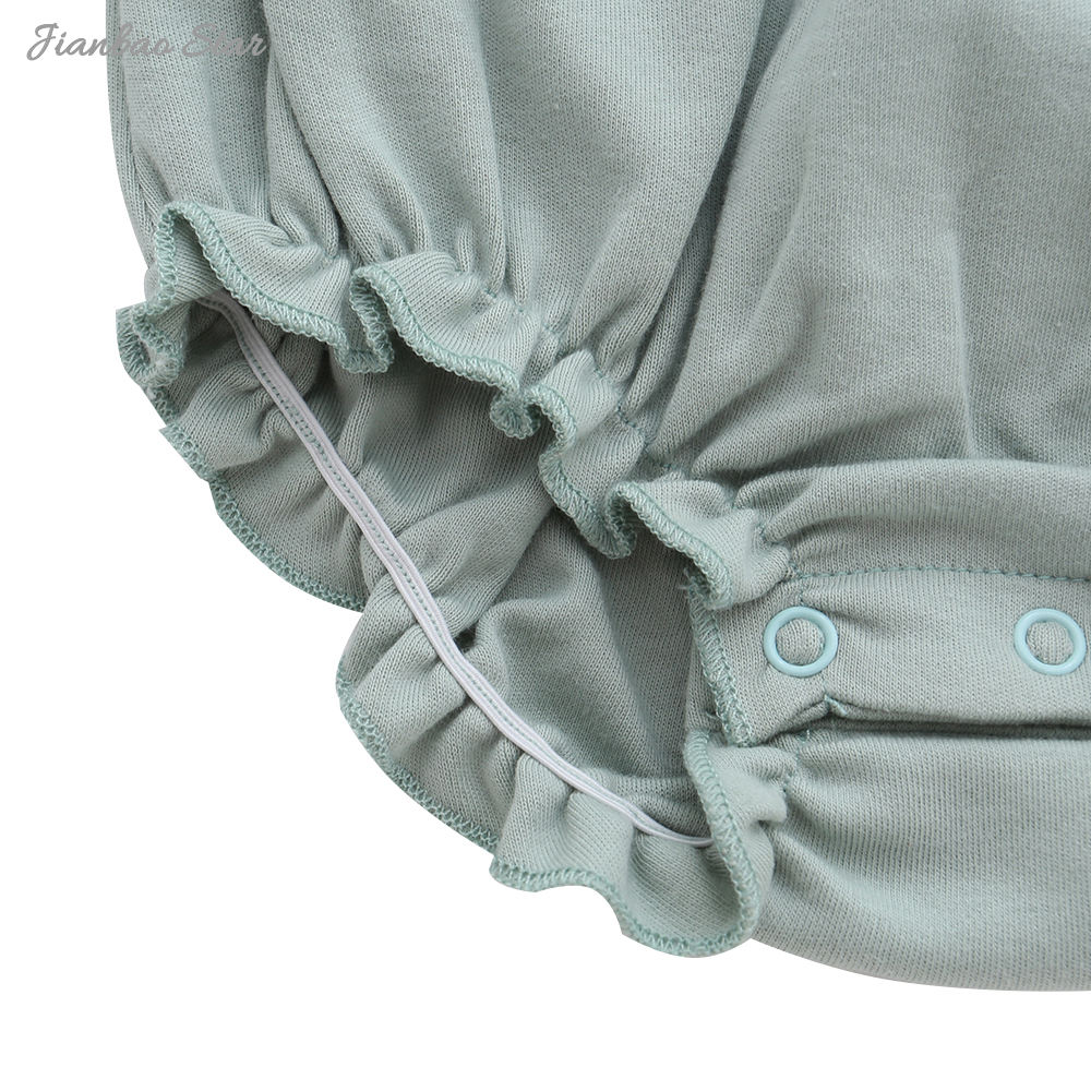 Barboteuse unisexe pour bébé, 100% coton, confortable, boutons de couleur personnalisés, manches courtes, Style d'été, nouvel arrivage d'usine