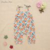 Vêtements d'été à bretelles pour bébé, motif de couleur personnalisé, sans manches, bouton-pression, ensemble barboteuse pour filles et garçons, vente en gros