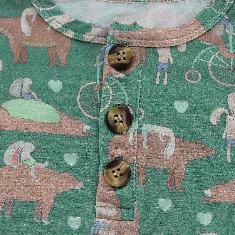 Bambou coton tricoté bébé garçon printemps été vêtements de haute qualité prix usine impression personnalisée barboteuse OEM Logo pyjamas