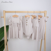 Personnaliser en gros nouveau Style été couleur motif sans manches belle jarretelle bébé filles robe doux nourrissons vêtements