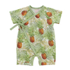 Barboteuse d'été pour bébé, vêtements de plage pour garçons et filles, manches courtes, tricoté en bambou avec Design à lacets, vente en gros