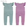 Barboteuse sans manches à volants pour bébé, nouveau Design, couleur personnalisée, 100% coton, boutons, vêtements pour nouveau-né, haute qualité