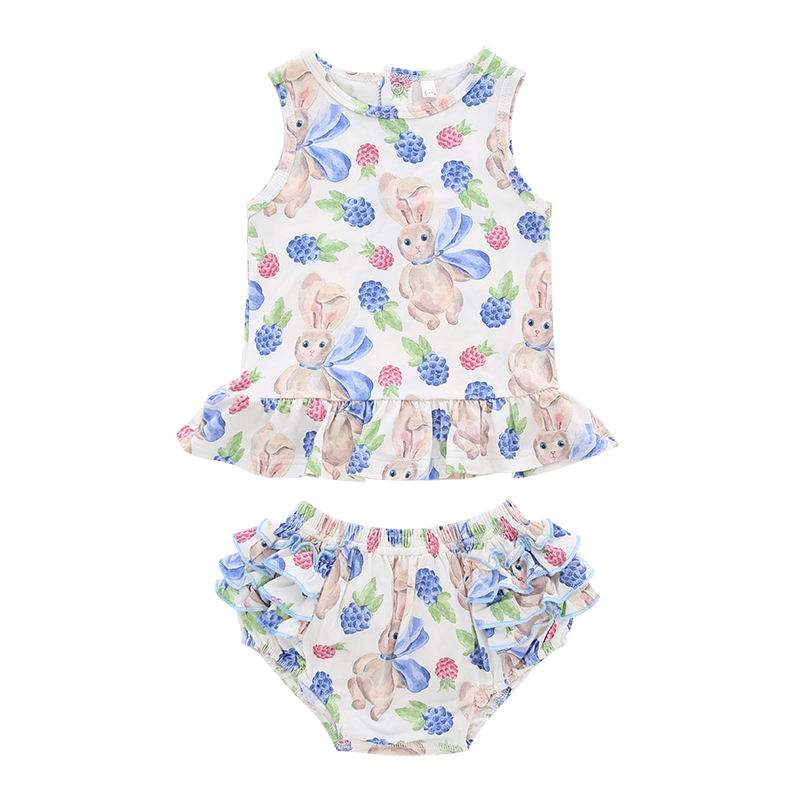 Ensemble pyjama pour bébé, sans manches, vêtements de nuit, bambou, Spandex, coton, unisexe, vêtements d'été deux pièces, direct d'usine
