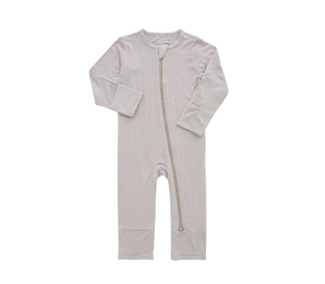 Classique couleur unie Design jarretelle bambou coton à manches longues belle bébé barboteuses automne nourrissons Body costume combinaisons à fermeture éclair