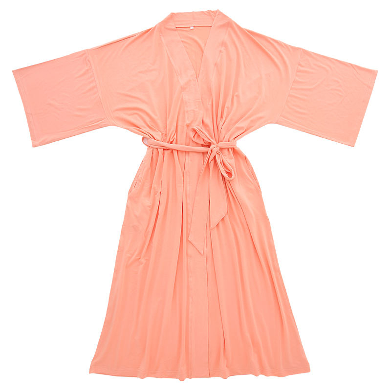 Nouveau design femmes filles OEM imprimé couleur unie chemise de nuit d'été style causal 95% viscose de bambou et 5% tissu spandex pyjama robe