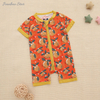 Costume une pièce pour bébé, nouveauté, motif coloré, barboteuse d'été à manches courtes, à volants, body, vêtements pour bébé
