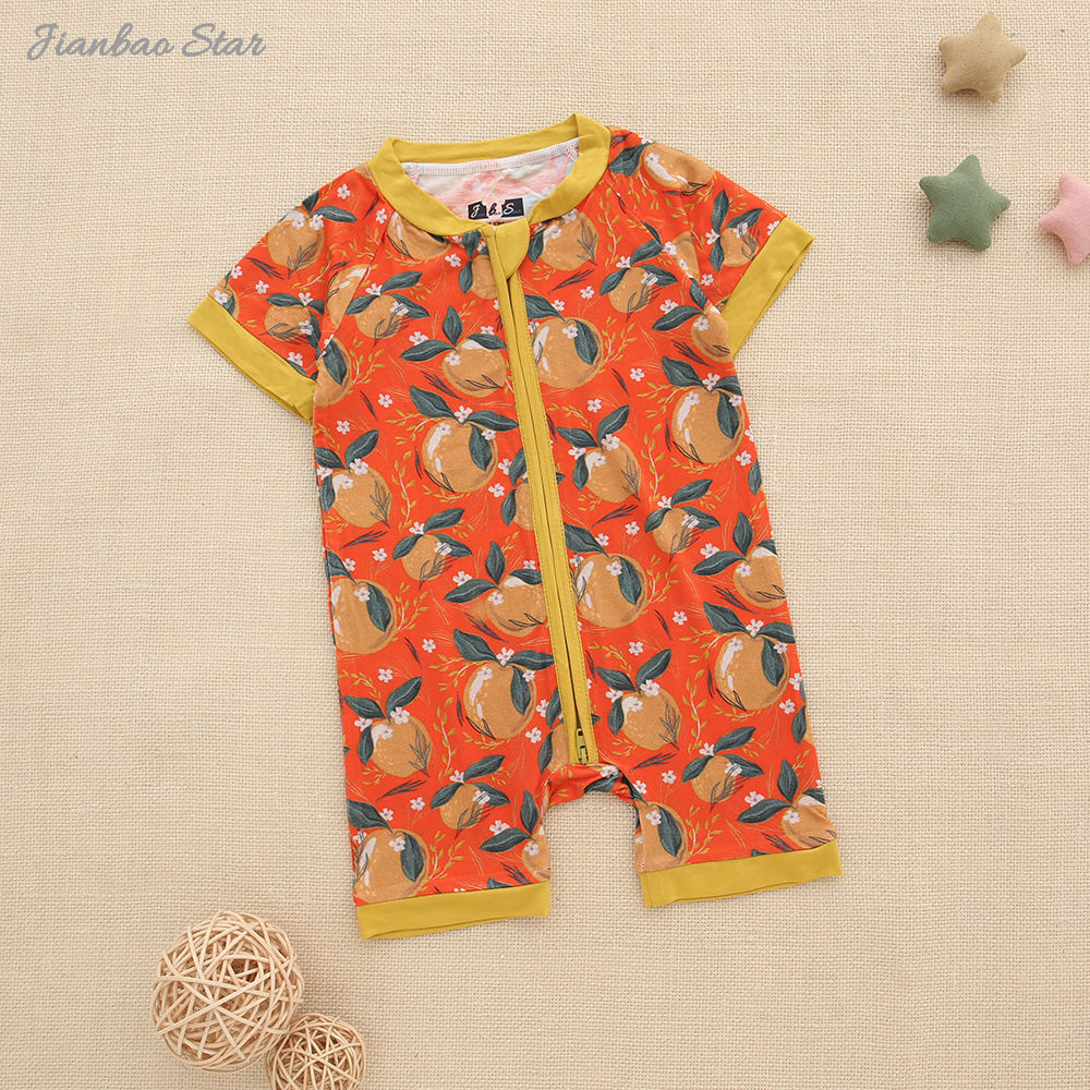 Costume une pièce pour bébé, nouveauté, motif coloré, barboteuse d'été à manches courtes, à volants, body, vêtements pour bébé